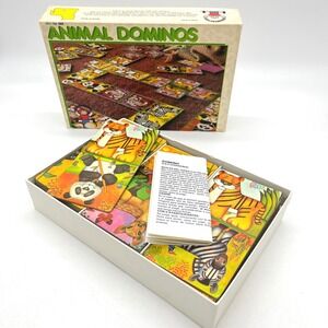 Vintage 1984 Discovery Toys Animal Dominos Matching‎ Game Item 202 Made in Spain